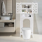 4 Tier Bathroom Over The Toilet Storage Cabinet Raised Leg Smooth Edge Large Capacity/Easy to Install