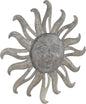 Metal Sun Home Wall Decor Indoor Outdoor Wall Sculpture, Wall Art 36" x 4" x 36", Gray