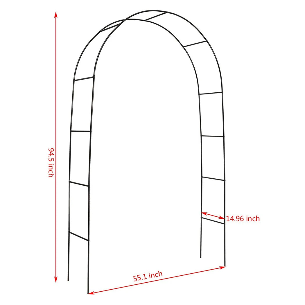 Heavy Duty Metal Outdoor Garden Archway Trellis