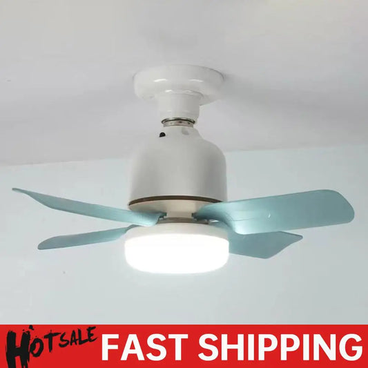 Socket Ceiling Fan Light with Remote Control Dimmable