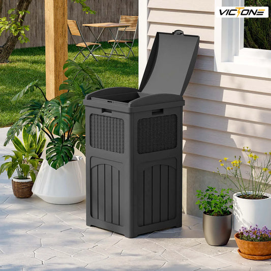36 Gallon Hideaway Resin Outdoor Trash Can
