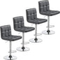 Set of 2 Adjustable PU Leather Swivel Barstools