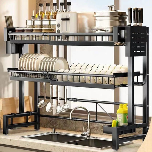 2 Tier Above Sink Adjustable Draining Rack