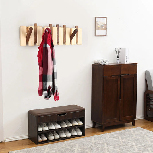Wooden Wall Coat Rack