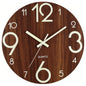 12 Inch Wooden Luminous Wall Clock