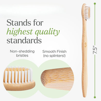 Biodegradable bamboo toothbrush 10 packs