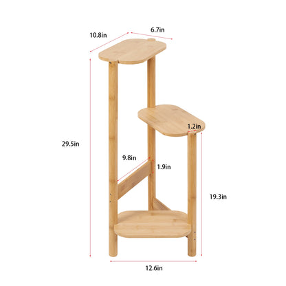 3 Tier Bamboo Corner Plant Stand