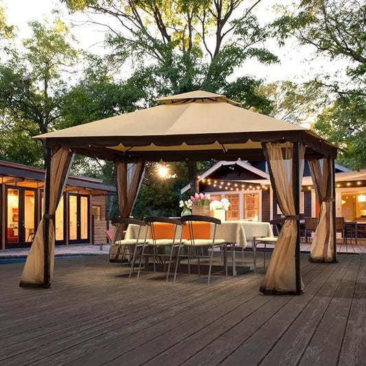 10x12 Gazebo with Mosquito Netting