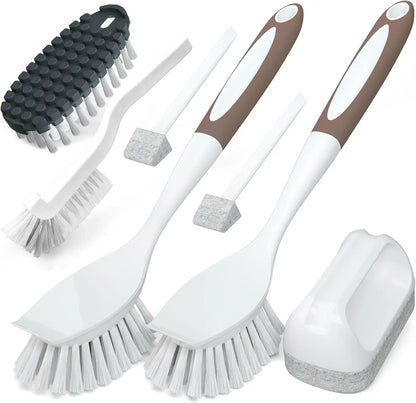 5 Pack Kitchen Cleaning Brush, Green