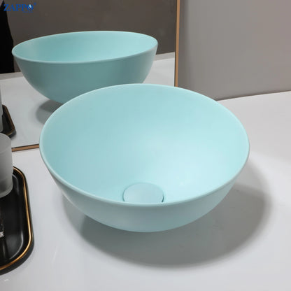 Bathroom Vessel Stone Resin Above Counter Sink