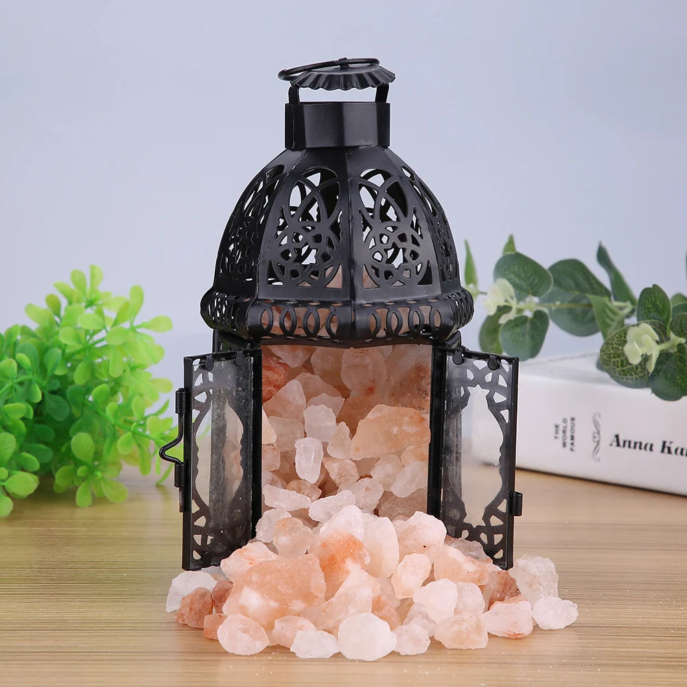 Rock Salt Vintage Iron Frame Lamp, Air Purifier