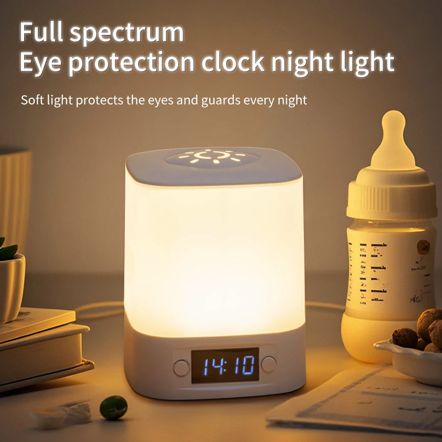 Remote Control Rechargeable Table Lamp with Clock