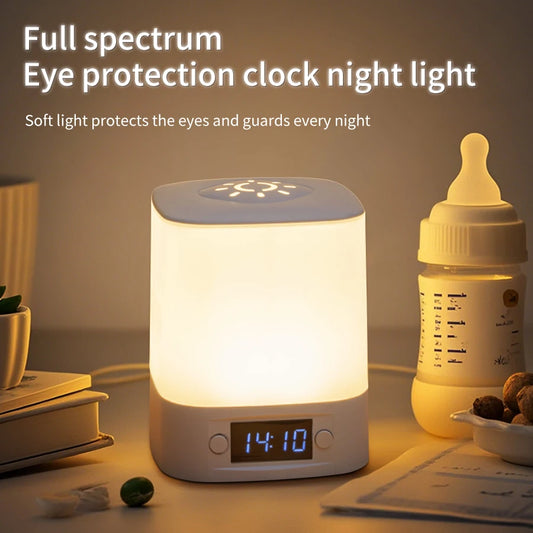 Remote Control Rechargeable Table Lamp with Clock
