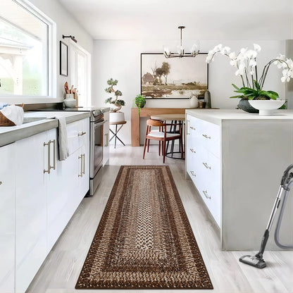 Modern Braided Print Large Non Slip Rug