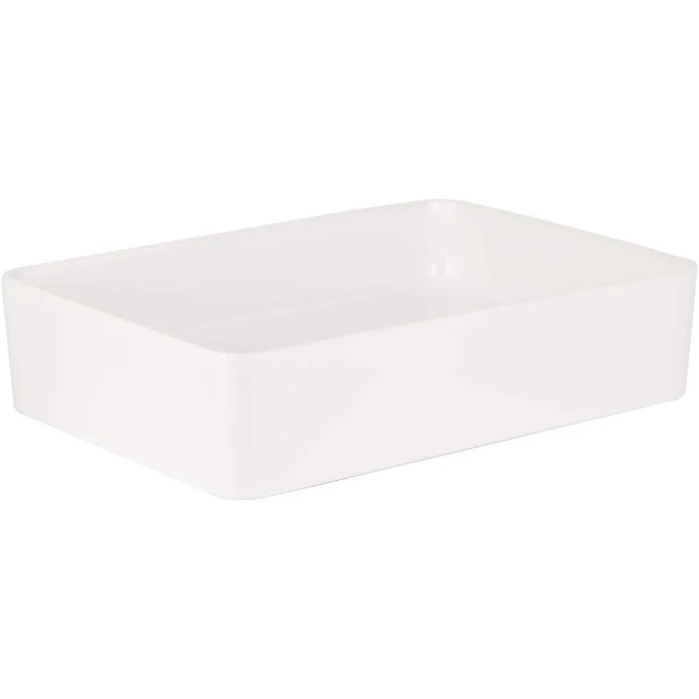 20" Fireclay Vessel Bathroom Sink - White