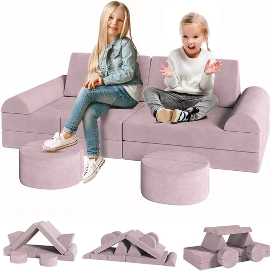 Modular Kids Play Couch Convertible Foam & Floor Cushion