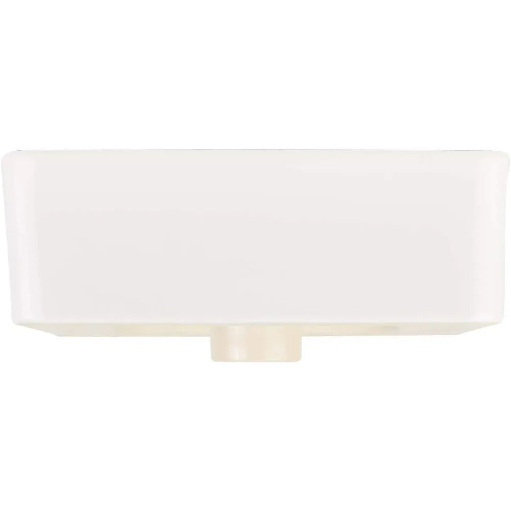 20" Fireclay Vessel Bathroom Sink - White