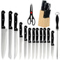 15pcs Stainless Steel Chef Knife Set