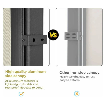Retractable Outdoor Water Repellent Side Awning
