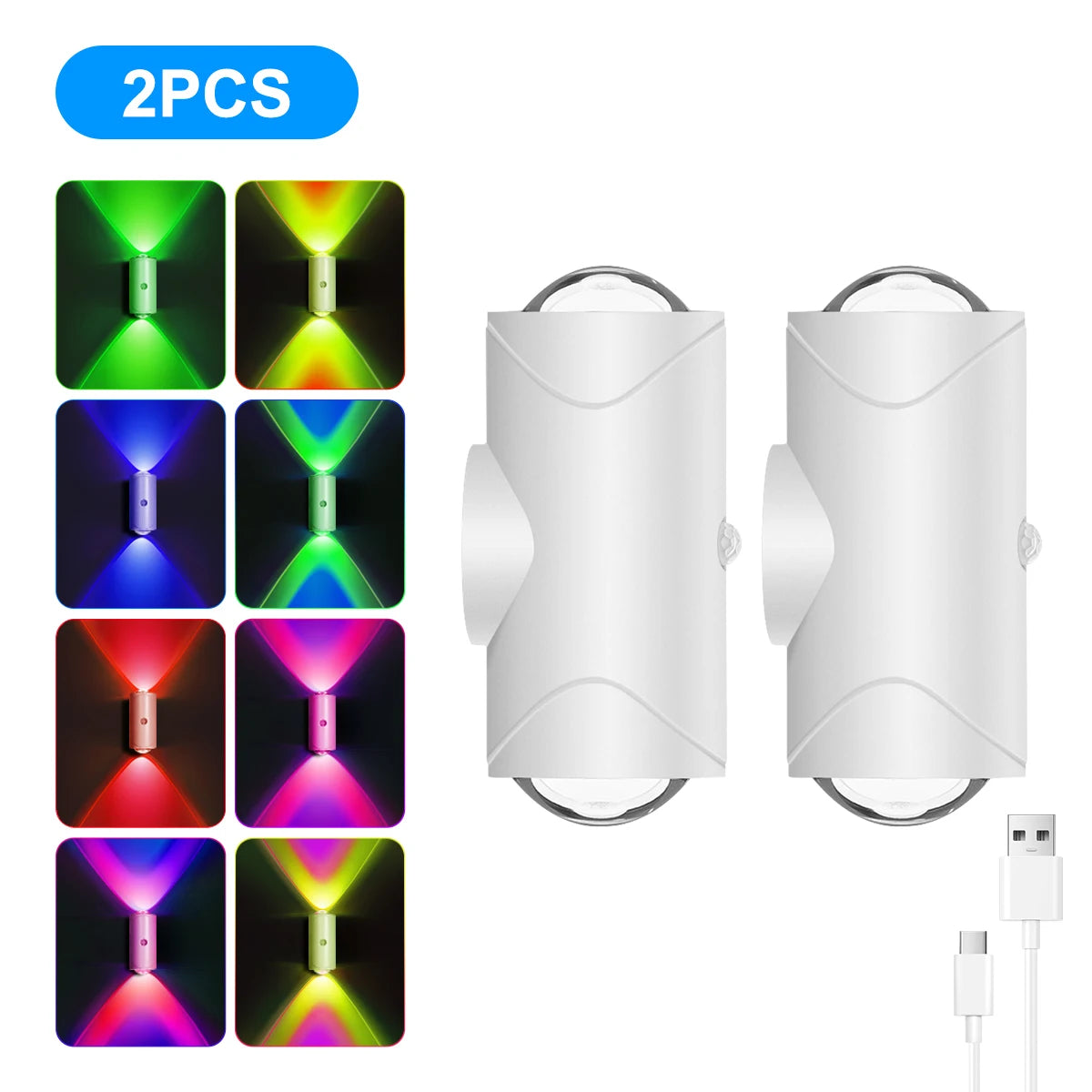 LED Motion Sensor Wall Sconce Lights, 3 Modes