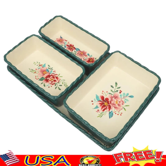 4-Piece Nesting Ceramic Bakeware Set