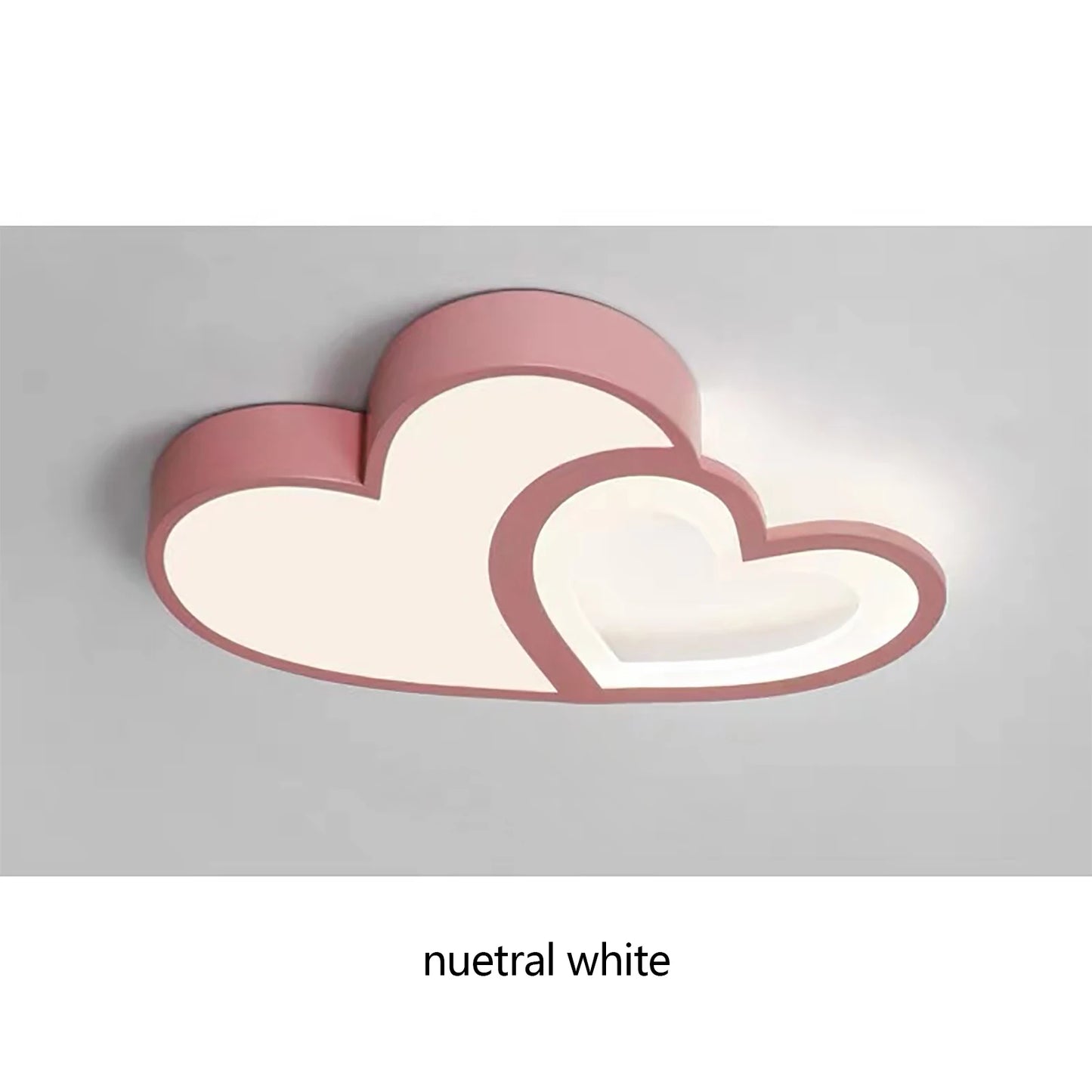 Modern LED acrylic heart-shaped ceiling light