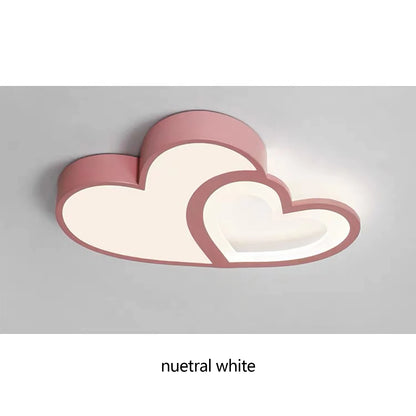 Modern LED acrylic heart-shaped ceiling light