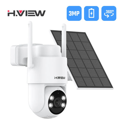 Battery Powered Wireless Outdoor Camera,  with Solar Panel, 2-Way Audio, Waterproof