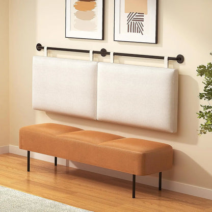 Headboard Wall Mounted Headboards for Bed with Linen Upholstery Hanging Headboard for Bedroom
