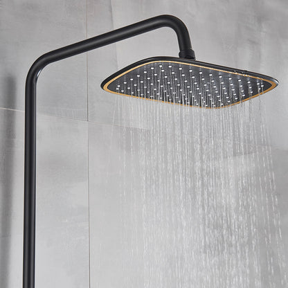 Full Shower Set Bathroom Black Bathtub Wall Mount