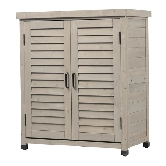 Metal Table Top Potting Bench with Storage Cabinet