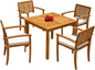 5 Piece Outdoor Acacia Wood Dining Set