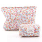 2Pcs Quilted Makeup Bag
