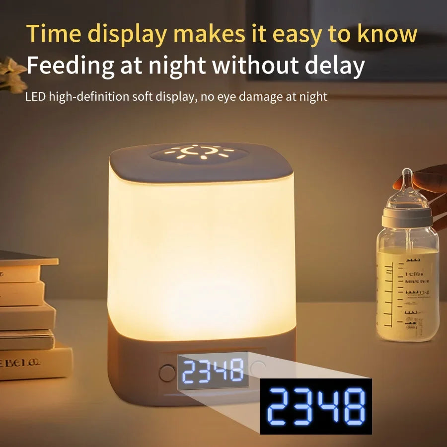Remote Control Rechargeable Table Lamp with Clock