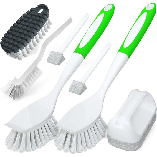 5 Pack Kitchen Cleaning Brush, Green
