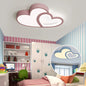Modern LED acrylic heart-shaped ceiling light