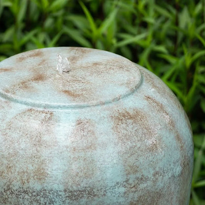 Outdoor Cement Fountain Antique Blue