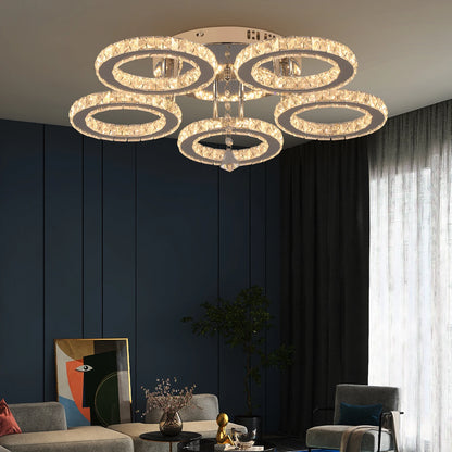 Crystal Led Ceiling Lamp With Remote Control