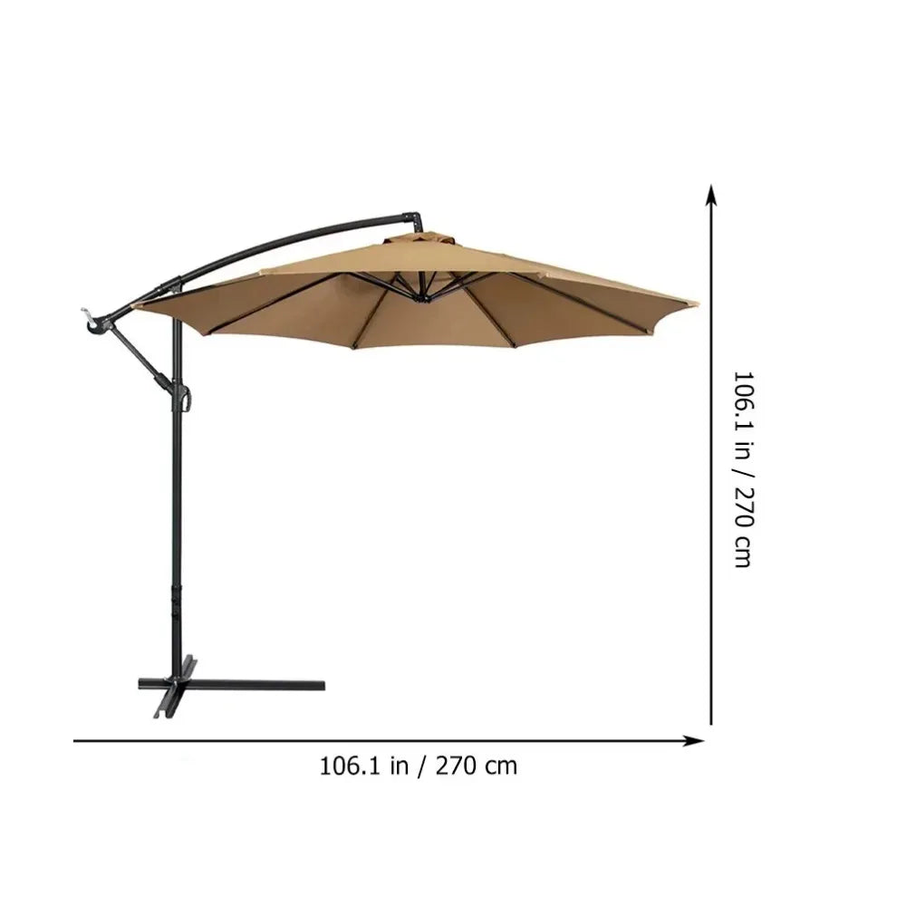 10Ft Offset Umbrella Beach Fabric Sunshade