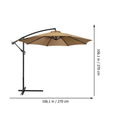 10Ft Offset Umbrella Beach Fabric Sunshade