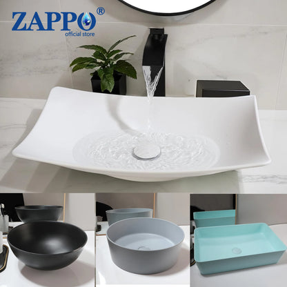 Bathroom Vessel Stone Resin Above Counter Sink